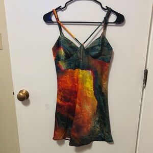 Urban Outfitters Multicolor Strappy Mini Dress